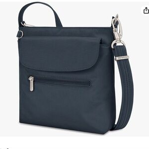 Travelon Anti-Theft Classic Mini Shoulder Bag Midnight blue xlnt condition